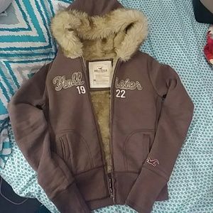 Trade or sale. Hollister fur line jacket.